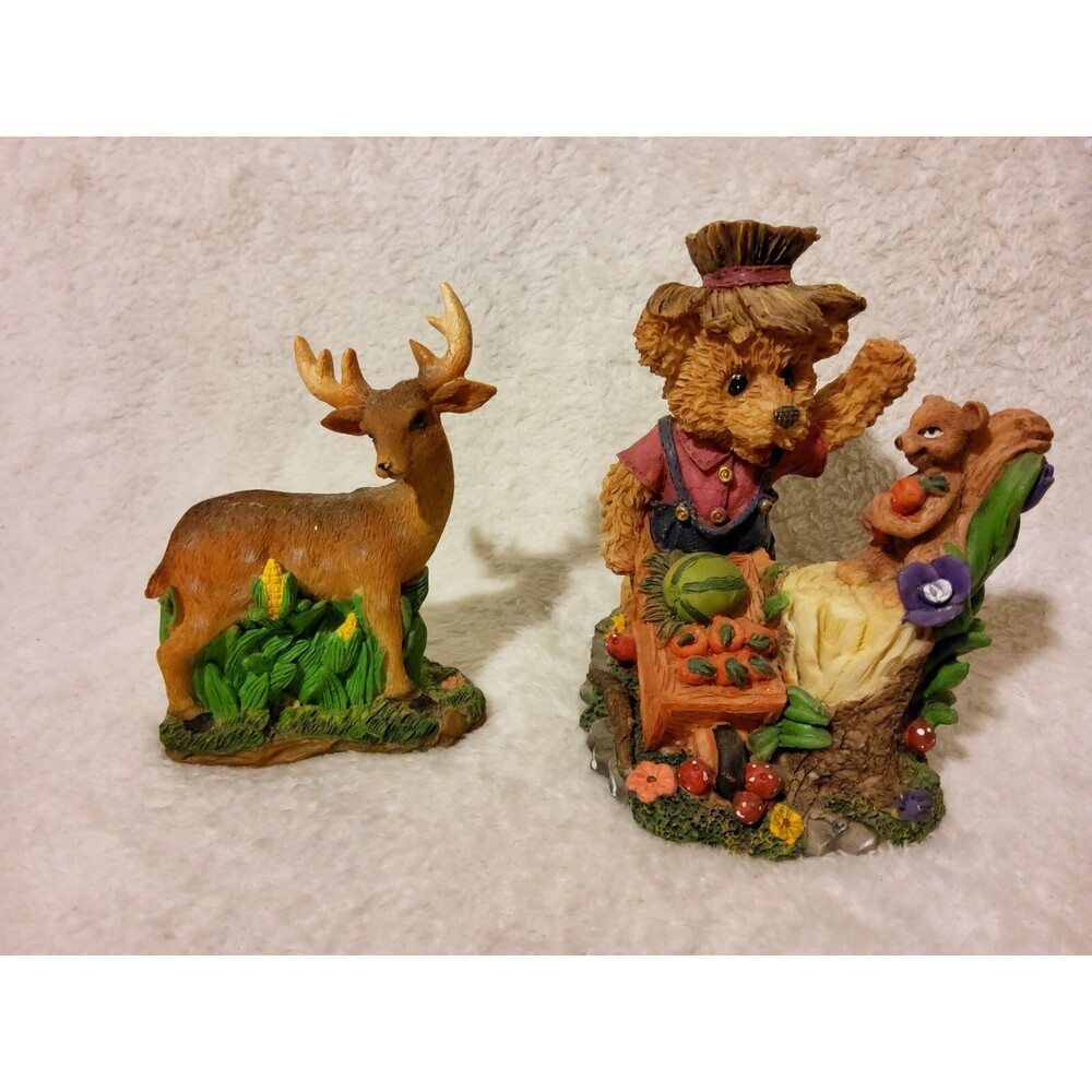 Fall Decor Buck Deer In Corn & Bear & Squirrel Harvest Time